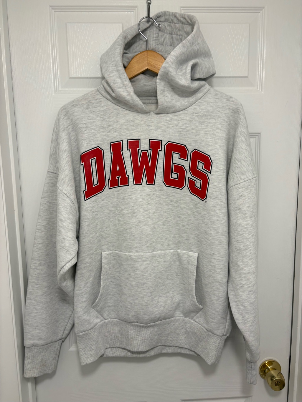Men's Gray 'Dawgs' Pullover Hoodie Sweatshirt